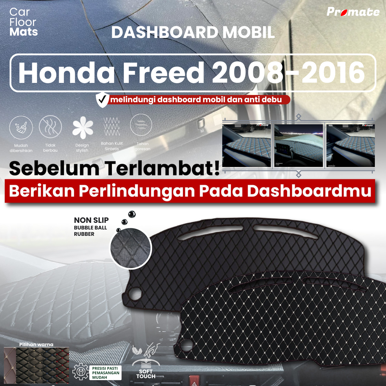 PROMATE Dashboard Cover Honda Freed 2008-2016 - waterproof /anti slip